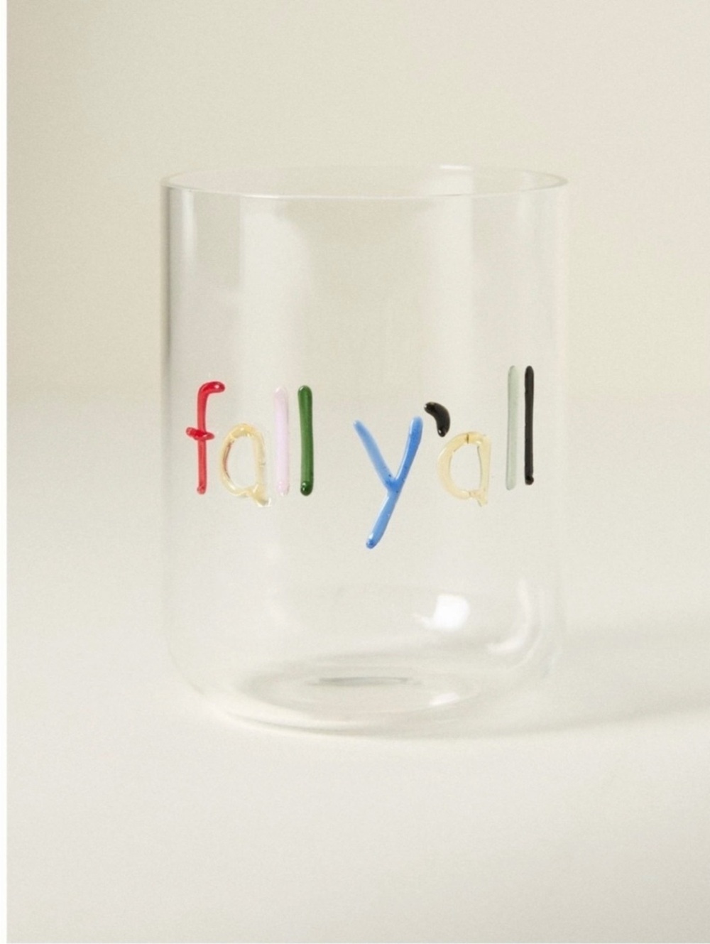 NWT Anthropologie Love Notes Juice Glass - Fall Y’all